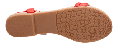 B&CO damesandal rød multi