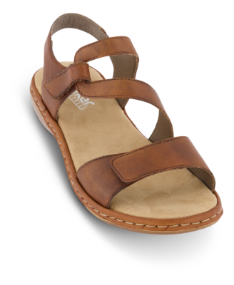 Rieker damesandal konjakk-farge 659C7-24