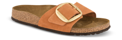 Birkenstock Madrid Big Buckle med Narrow Original fodseng Nubuck Pecan