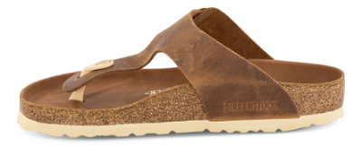 Birkenstock Gizeh Big Buckle med Regular Original fodseng Cognac