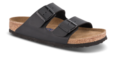 Birkenstock Arizona med Narrow Soft fotseng Birko-Flor Svart