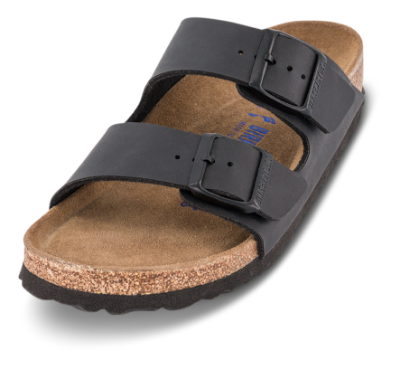 Birkenstock Arizona med Narrow Soft fodseng Birko-Flor Sort