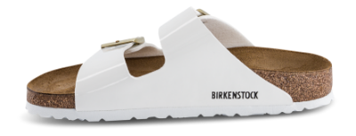 Birkenstock Arizona med Narrow Original fodseng Birko-Flor Hvid lak