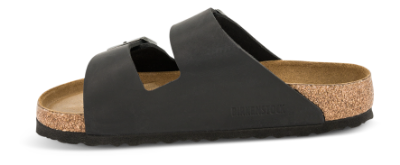 Birkenstock Arizona med Regular Soft fodseng Oil-læder Sort