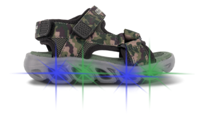 Skechers S-Lights Hypno-Splash Sun Breaks Sandal Sort 400077L (27-36)