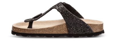mia maja børnesandal sort glitter