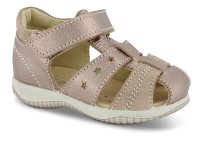 Skofus barnesandal beige metallic
