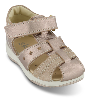 Skofus barnesandal beige metallic