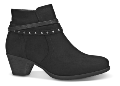 B&CO kort damestøvlett sort