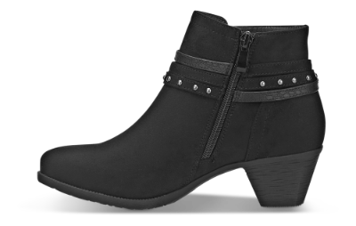 B&CO kort damestøvlett sort