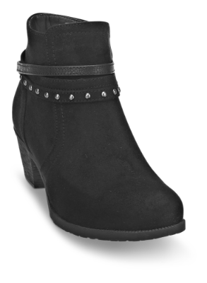 B&CO kort damestøvlett sort