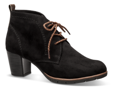 Marco Tozzi kort damestøvlett sort 2-2-25107-35