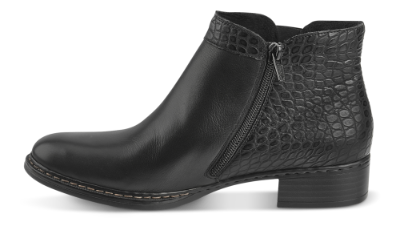 Rieker kort damestøvlet sort 73484-00