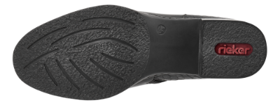 Rieker kort damestøvlet sort 73484-00