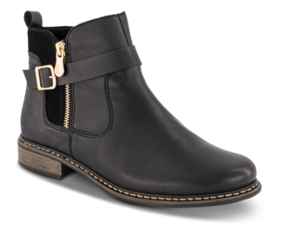 Rieker Kort damestøvle Sort Z4959-00