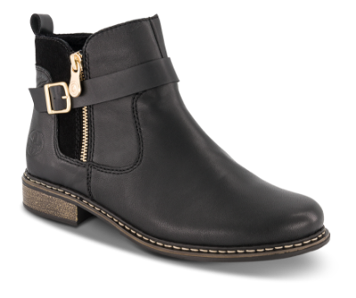 Rieker Kort damestøvle Sort Z4959-00
