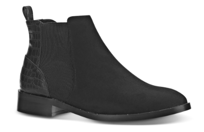 B&CO kort damestøvlett sort