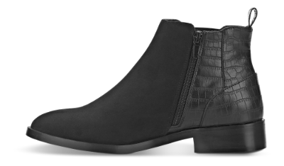 B&CO kort damestøvlett sort