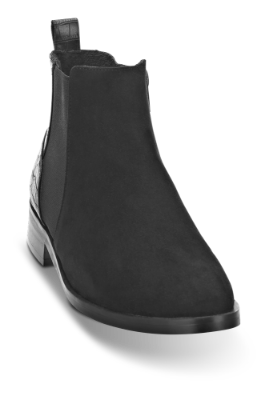 B&CO kort damestøvlett sort