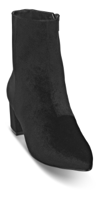 B&CO kort damestøvlett sort