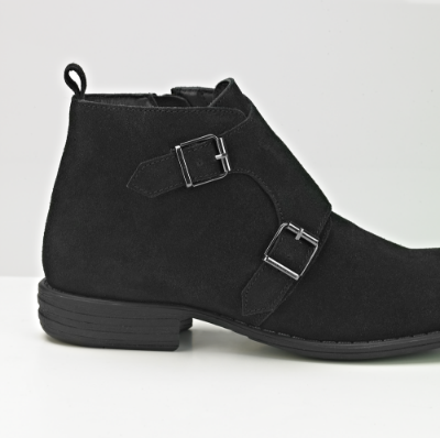 B&CO kort damestøvlett sort