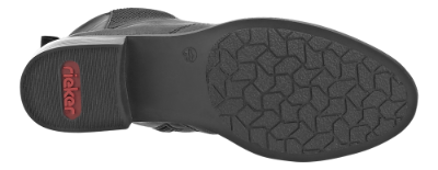 Rieker kort damestøvlett sort 77694-01