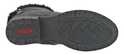 ekstensivt New Zealand forfremmelse Rieker kort damestøvle sort Z9572-00 | Skoringen