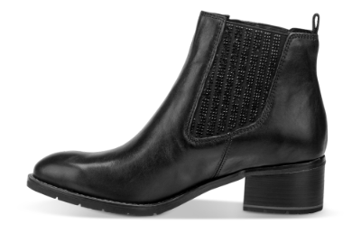 Marco Tozzi kort damestøvlett sort 2-2-25359-21