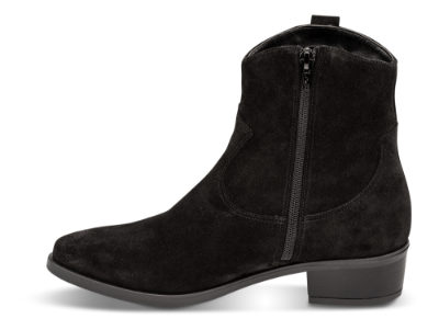 B&CO kort damestøvlett sort