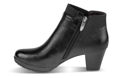 B&CO kort damestøvlett sort