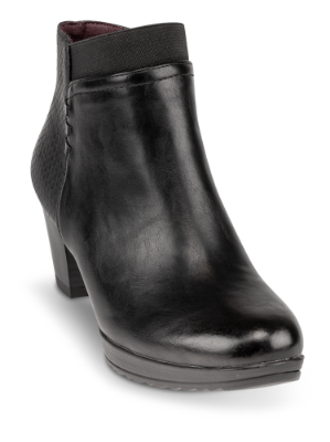 B&CO kort damestøvlett sort