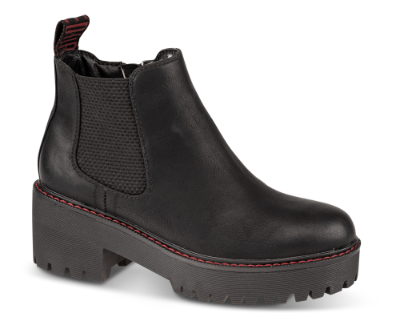 B&CO kort damestøvle sort