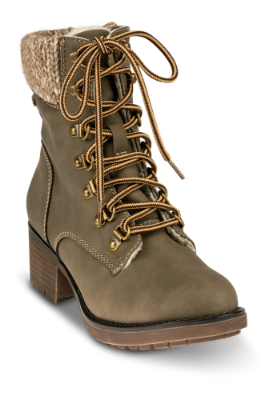 B&CO kort damestøvle khaki