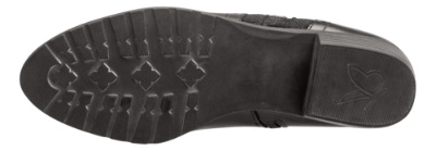 Caprice kort damestøvlett sort 9-9-25403-23