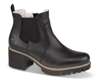 Rieker kort damestøvlett sort Y8650-00