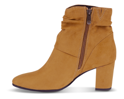 Marco Tozzi kort damestøvlett sennepsgul 2-2-25307-33