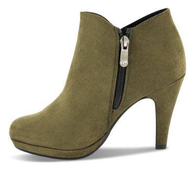 Marco Tozzi kort damestøvlett oliven 2-2-25329-33