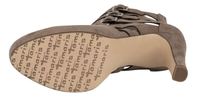 Tamaris kort damestøvlett beige 1-1-25327-33