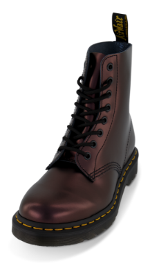 Dr. Martens kort damestøvlett blomme metallic 26233602