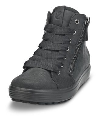 ECCO kort damestøvlett sort 450163 SOFT 7 LU