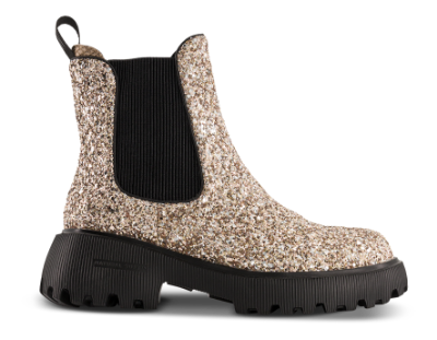 Woden Aya Glitter Chelsea Støvle Guld WS162