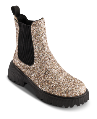Woden Aya Glitter Chelsea Støvle Guld WS162