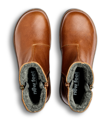 New Feet Korte damestøvletter Brun 192-81-139