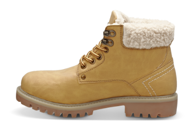 B&CO kort snørestøvlett honey 5268503180