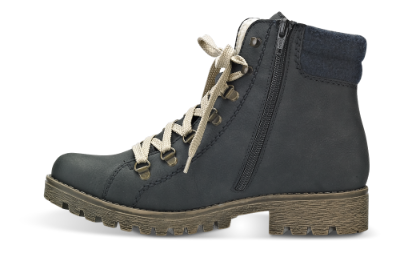 Rieker kort damestøvle navy 785F8-14