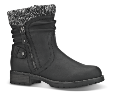 B&CO kort damestøvlett sort