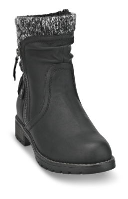 B&CO kort damestøvlett sort