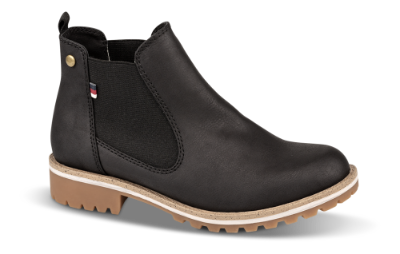 B&CO kort damestøvlett sort