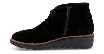 Clarks kort damestøvlett sort Sharon Hop