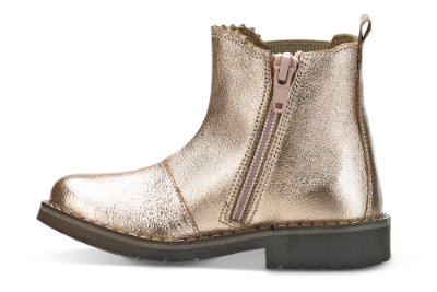 Skofus barnestøvlett rosa metallic